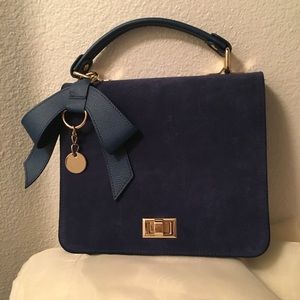 Navy handbag